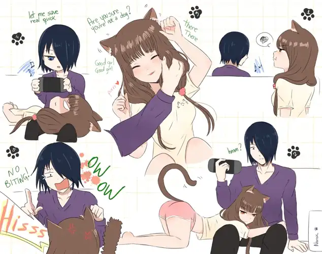 Dealing with a kitten (By Nana)