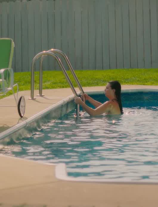 Savanna Ziegler in 'Drive-Away Dolls’ - pool reveal