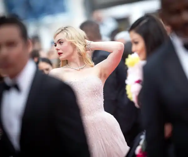 Showing off on the red carpet