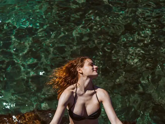 black bikini beauty