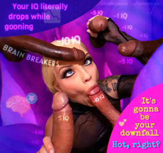 Your IQ literally drops while GOONING 💜 HOT, right?