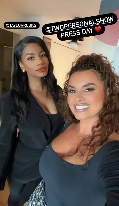 Selfie with Taylor Rooks for Two Personal via IG story