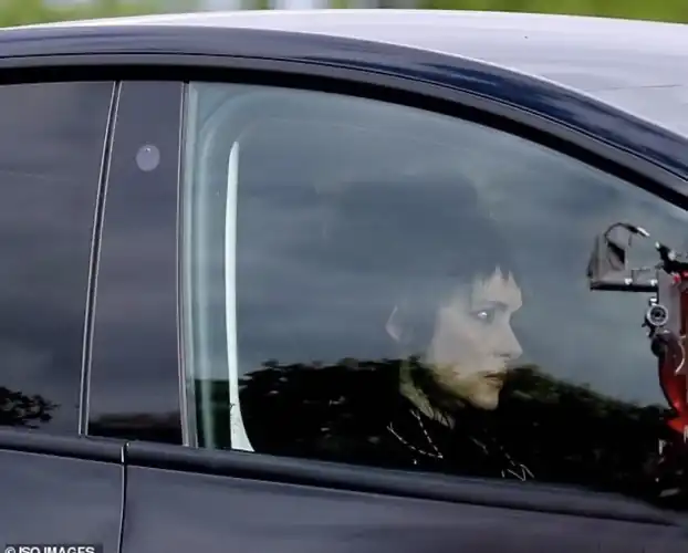 Winona as Lydia Deetz on set of "Beetlejuice 2"