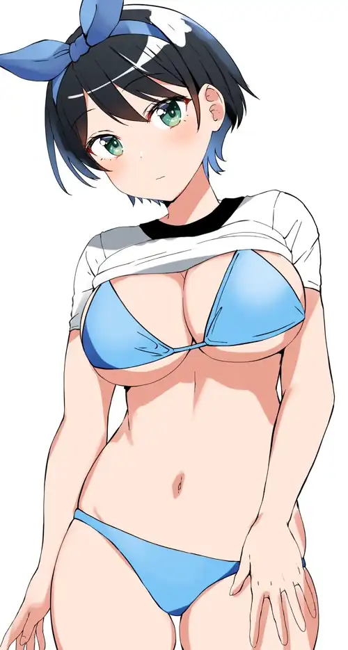 Ruka Wearing Her Blue Bikini (Rent A Girlfriend)