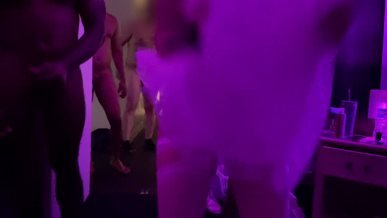 I got to fulfill one of hubbies fantasies. He wanted me to rest my head in his lap while a line of men took turns having their way with me. So here’s me doing just that in my wedding dress.