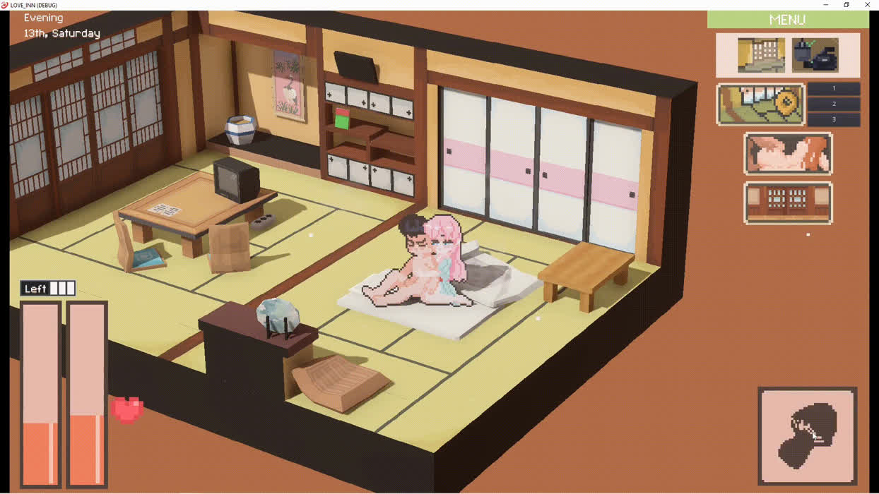 Hostess being nice [Love Inn]