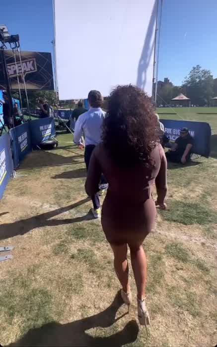 Joy walking by