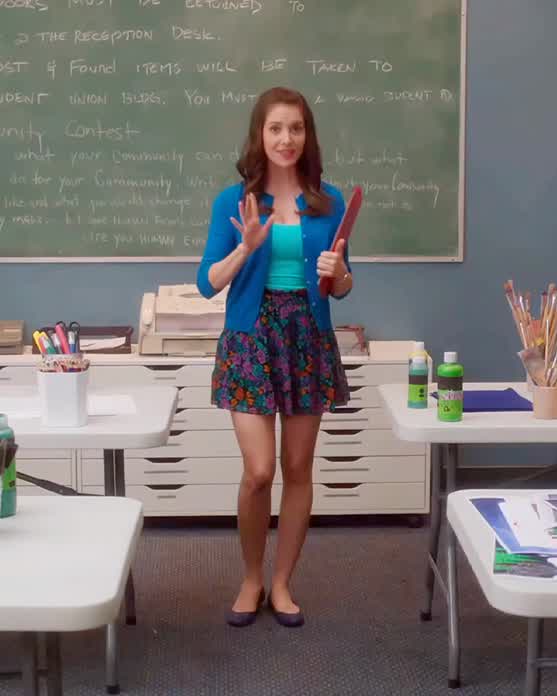 Super cute in a tiny skirt