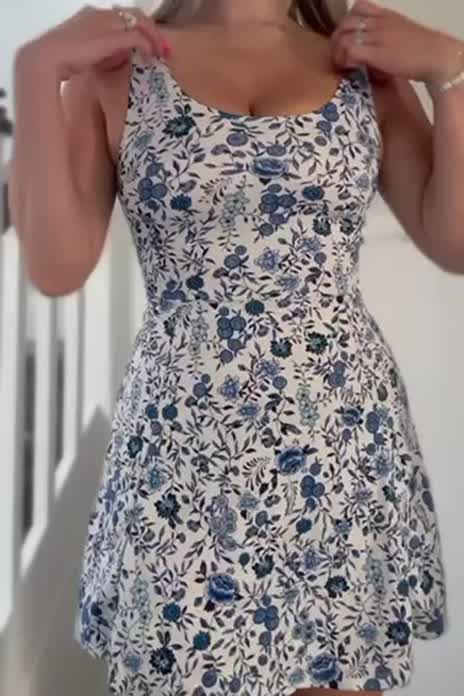 Its a pretty dress but it hides my perfect titties