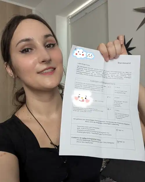Not the most adorable, but I just dropped off my application for change of name :D 