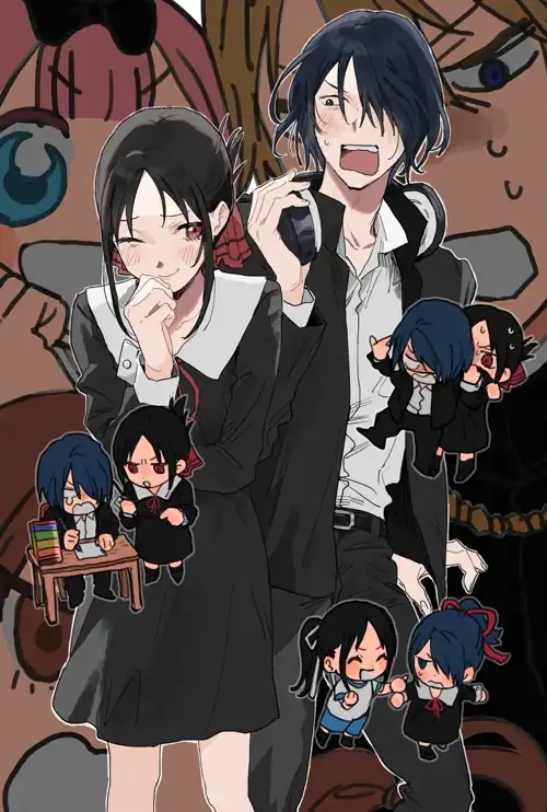 Kaguya mocking Ishigami (By ハシヤダ)