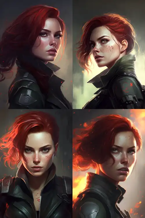 Black Widow AI Art