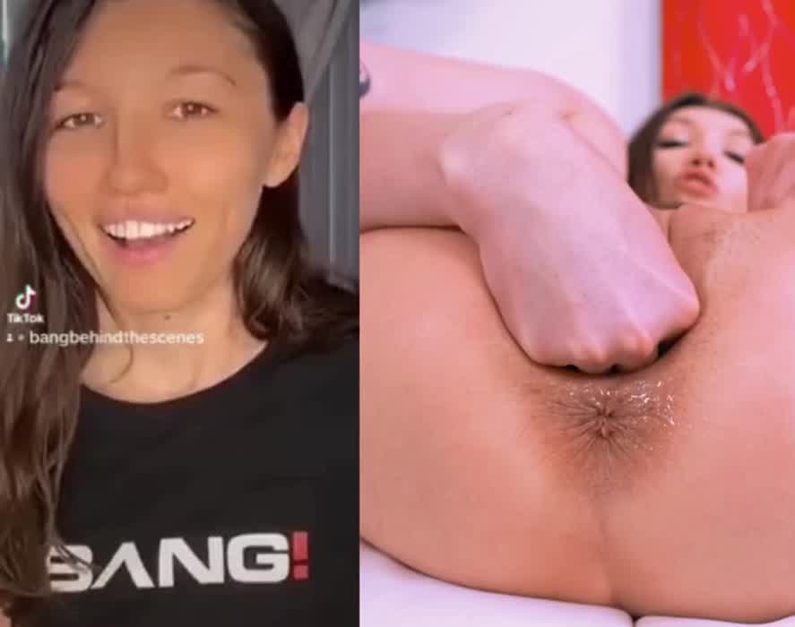 Maya Woulfe cute livestream and slutty fisting
