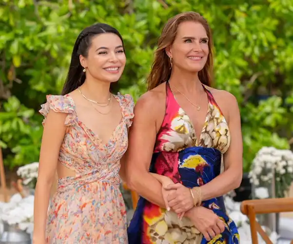 With Brooke Shields in Mother of the Bride (2024)