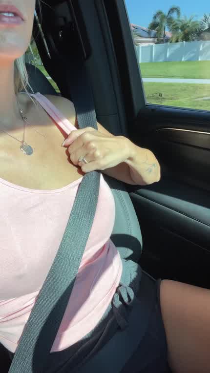 Flashing my milkers wherever I go .. 