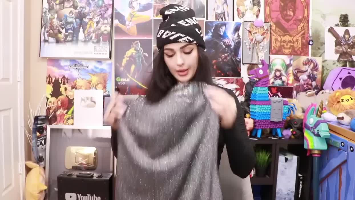 Even when a dress is baggy, she still fills it out