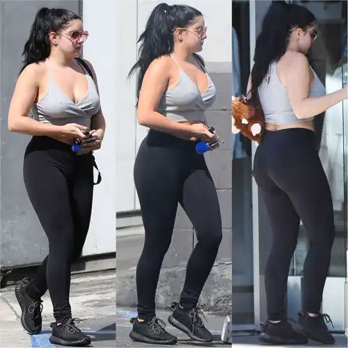 Rocking Yoga Pants and a cropped Top