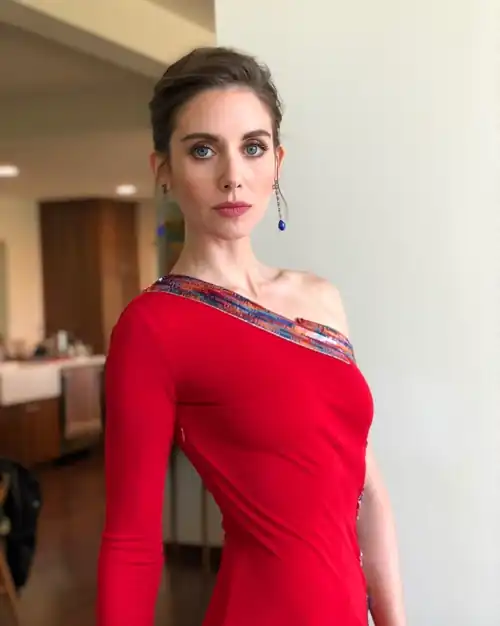 ...with a red dress on