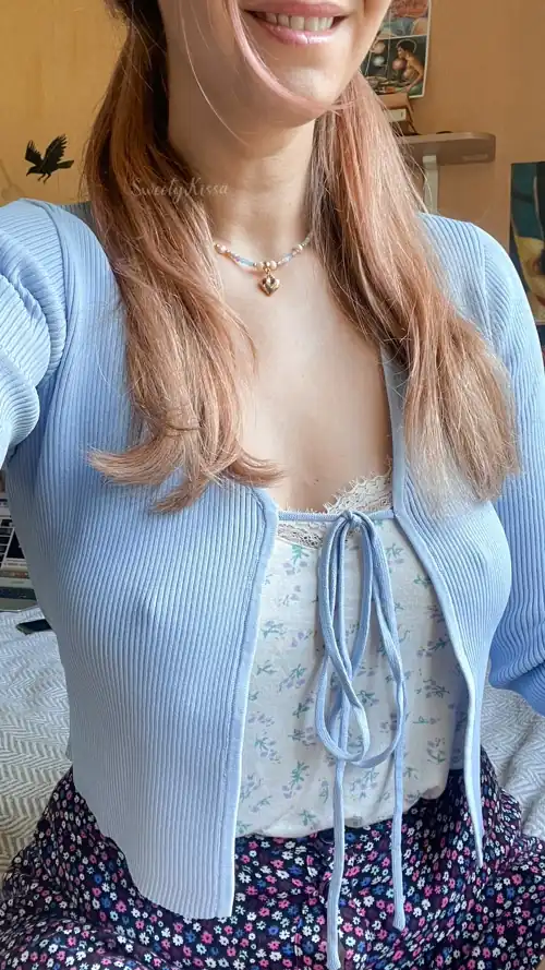 Poking out even through two layers of clothes