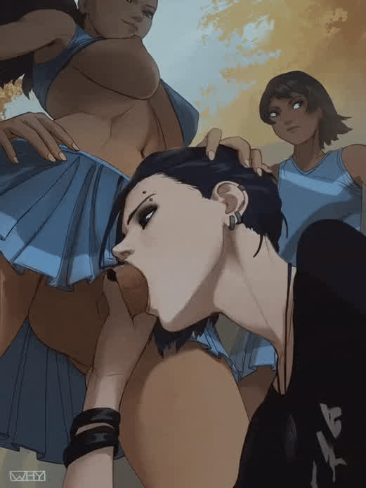 Goth Girl deepthroating Futa BBC! (WDmov)