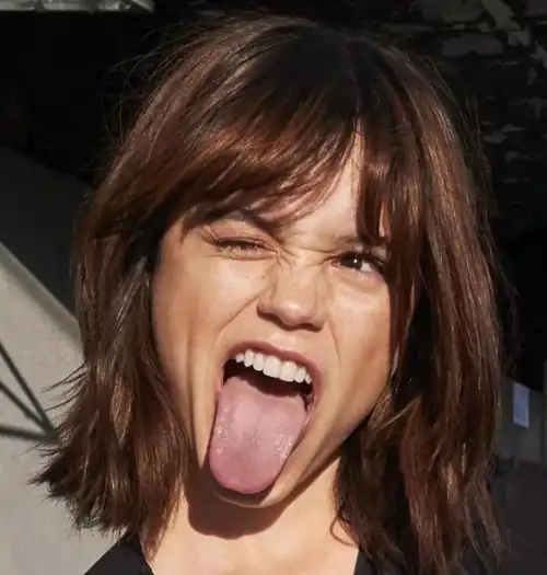 Tongue out