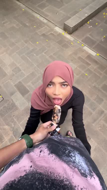 Sucking On His Ice-Cream Cone