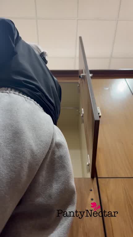 In the gym locker room