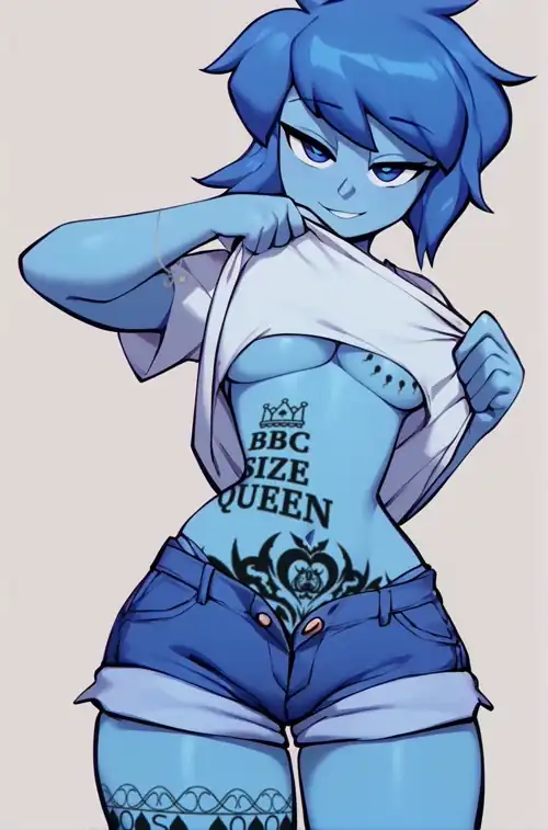 Showing off her new Tattoos for daddy