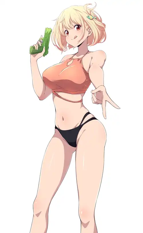 Chisato Rocking Her Sexy Swimsuit (Lycoris Recoil)