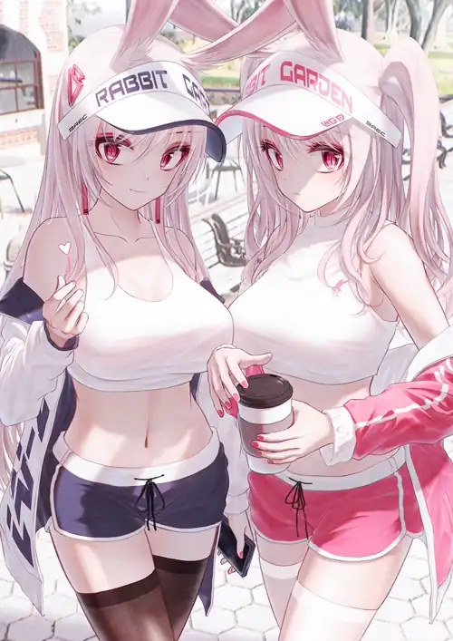 Bunny girls in shorts