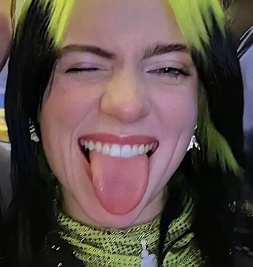She loves sticking that tongue out