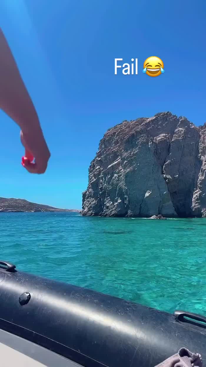 Kelly jumping in the sea - insta stories 01/08/24