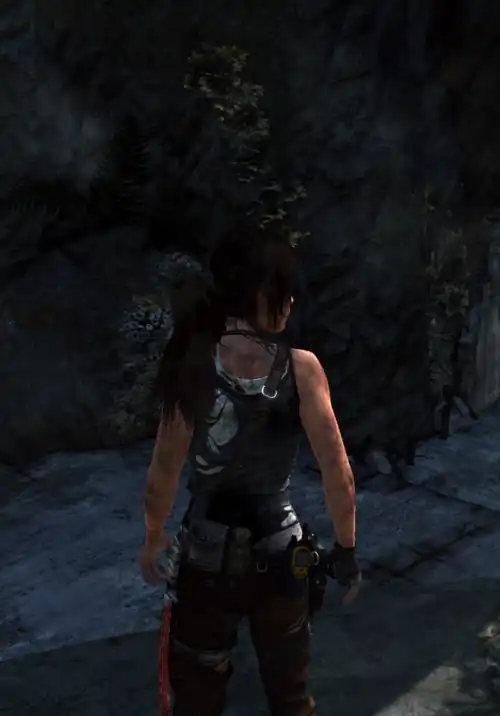 Is Lara wearing two tank tops at once? 