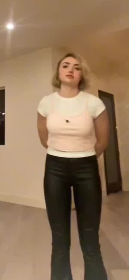 Pey in leather pants from deleted TikTok