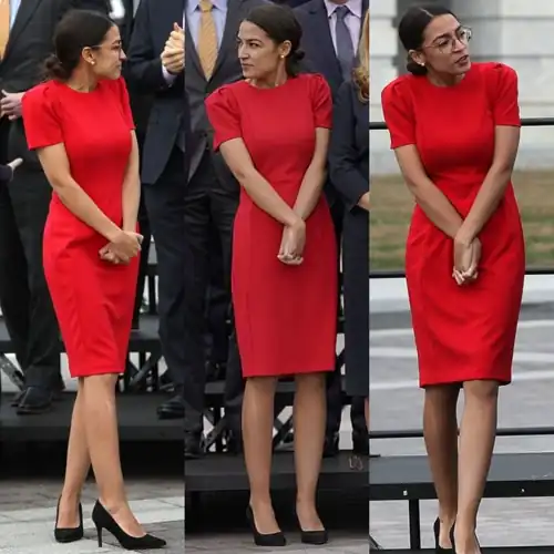 AOC Holding Them Together. Big Tits for Christmas.