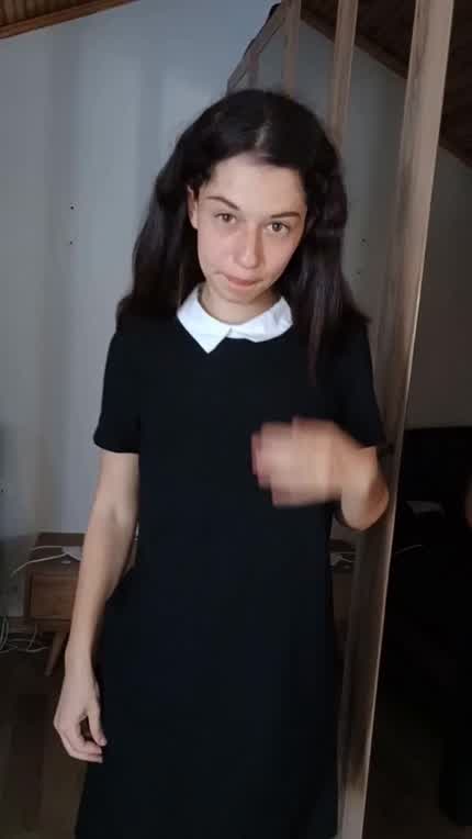 Hope I look sexy in my school dress 🤭