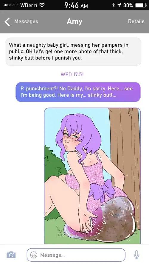 Messy little sub out in public (By WishBerri)
