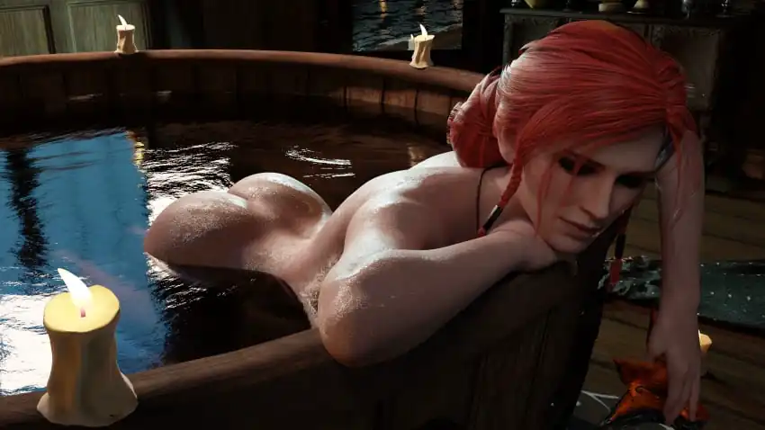 Triss in hot bath (wishmaster)