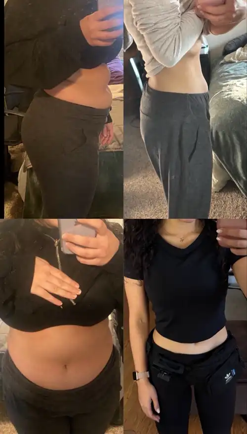 before + after 5ft 2 190>125lbs