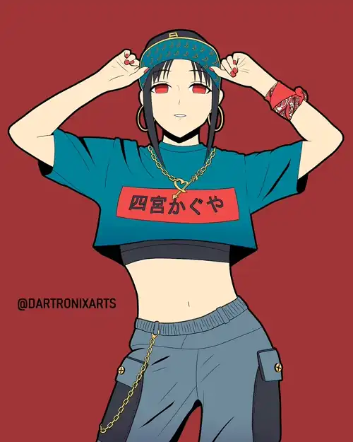 I revisited my streetwear take on Kaguya Shinomiya ❤