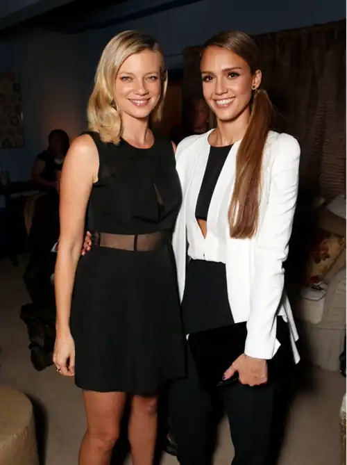 With Jessica alba