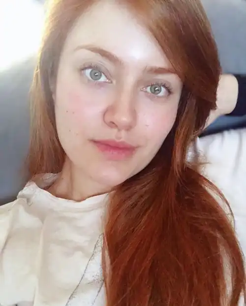 Just an ordinary selfie watching tv