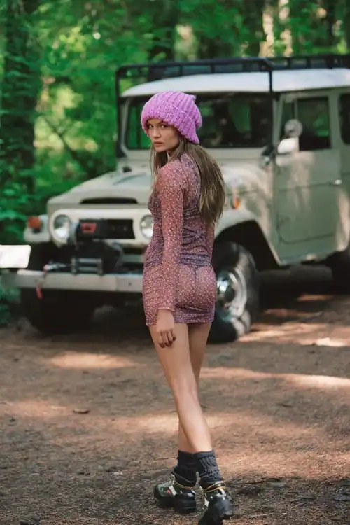 Sheer dress tease