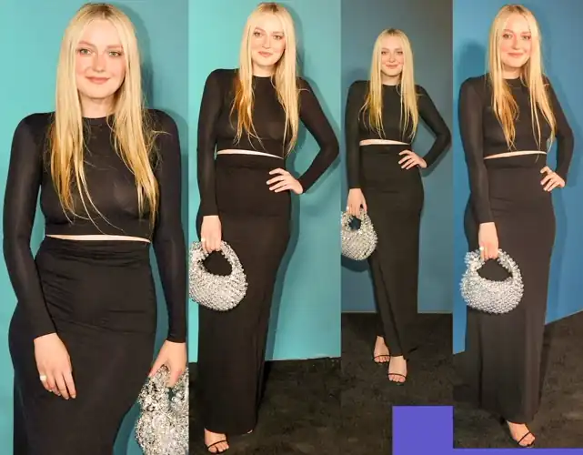 Dakota Fanning in form-fitting dress 