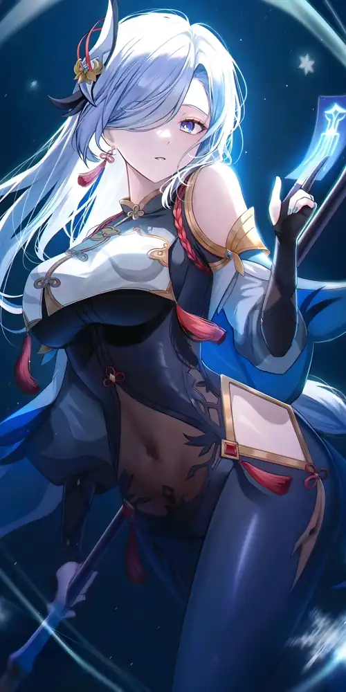 Shenhe [Genshin Impact] (2400x4800)