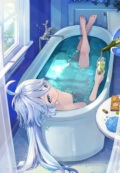 Furina bathing 
