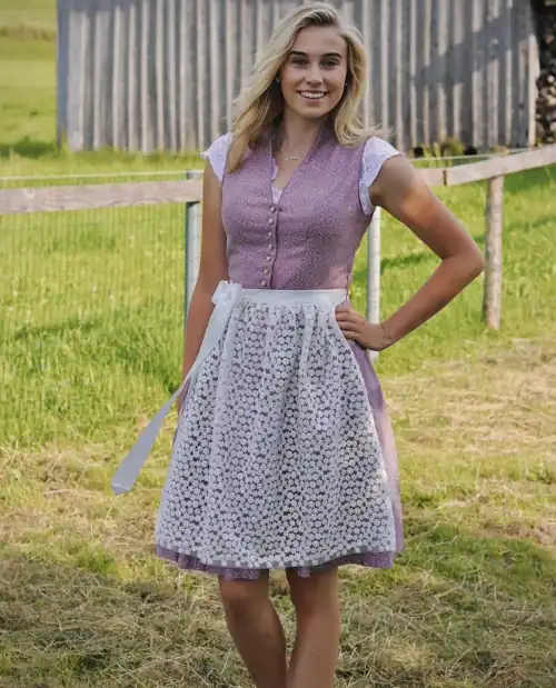 German blonde pink dirndl 
