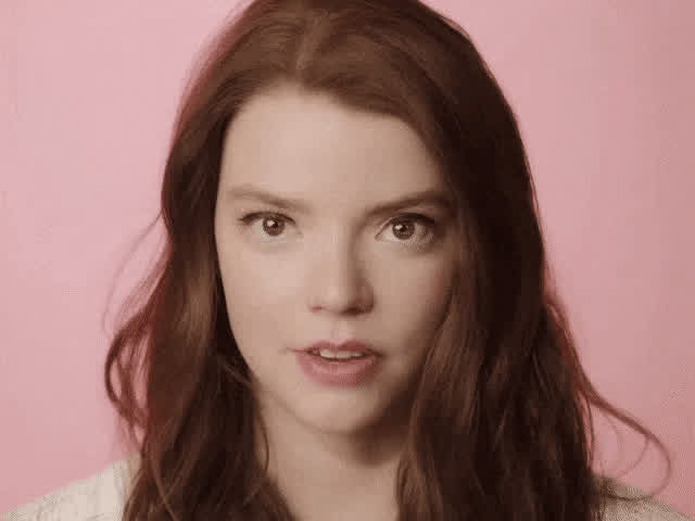 What is she reacting to?