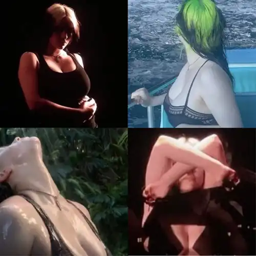 A couple of the best looks we have of Billie’s Huge Tits ...so far