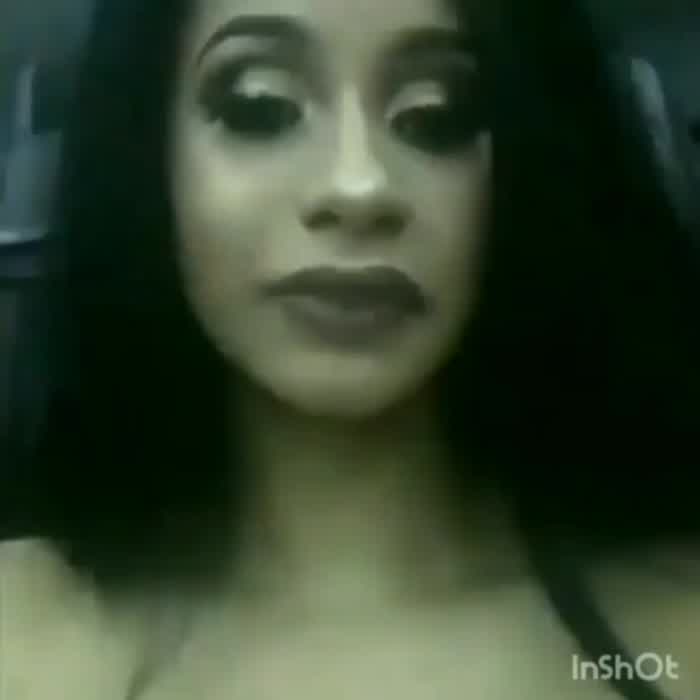 Cardi B Tongue Action
